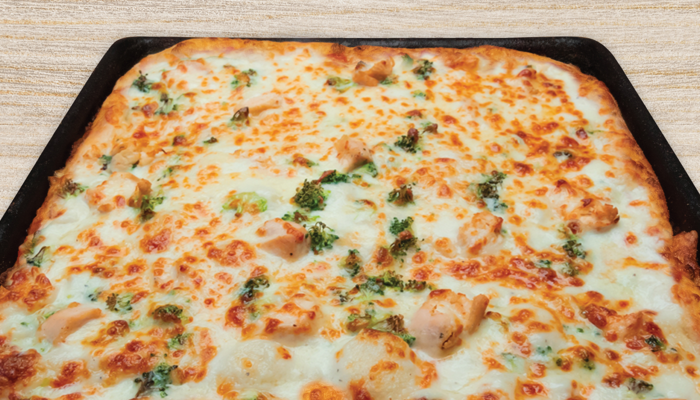 Chicken Broccoli Alfredo Pizza image