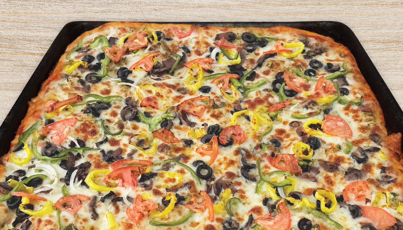 Veggie White Sauce Pizza image